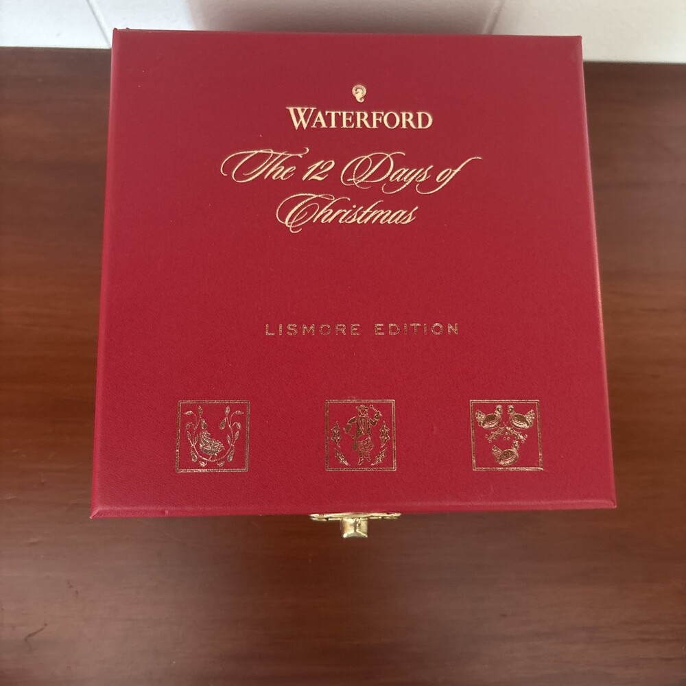 Waterford Three French Hens 12 Days Christmas Crystal Ornament Lismore Edition - Picture 9 of 11
